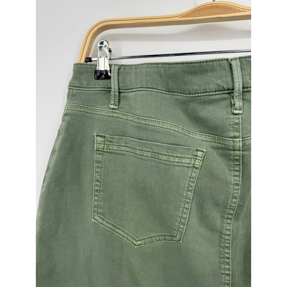 NWT J.Jill Denim Utility Skirt Women's 12 Light Willow Zip-Fly Mid Rise Pockets - Picture 4 of 14
